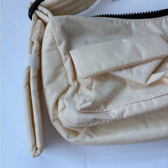 NWT BAGGU Cargo Nylon Shoulder Bag - Ivory - Picture 5 of 13